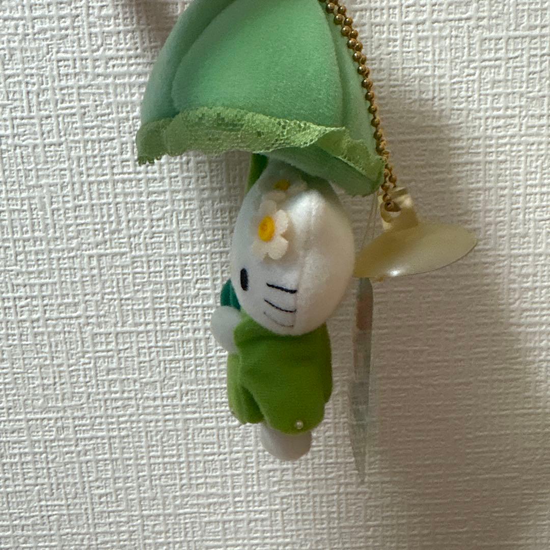 ご当地ハローキティぬいぐるみ信州限定　パラソル　かさ　青りんご