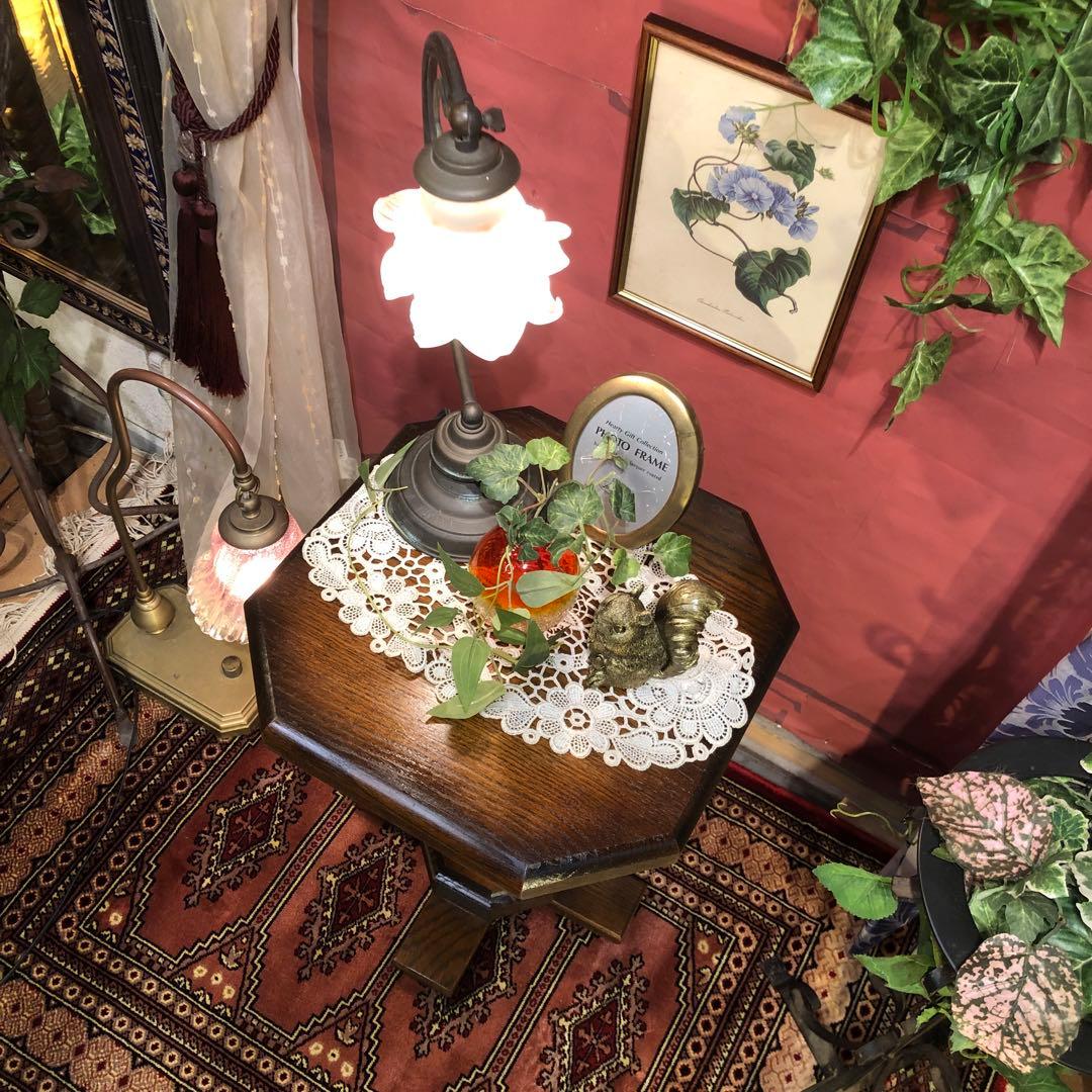 ヴィンテージ レッドオーク コンパクト テーブル サイドテーブル 花台