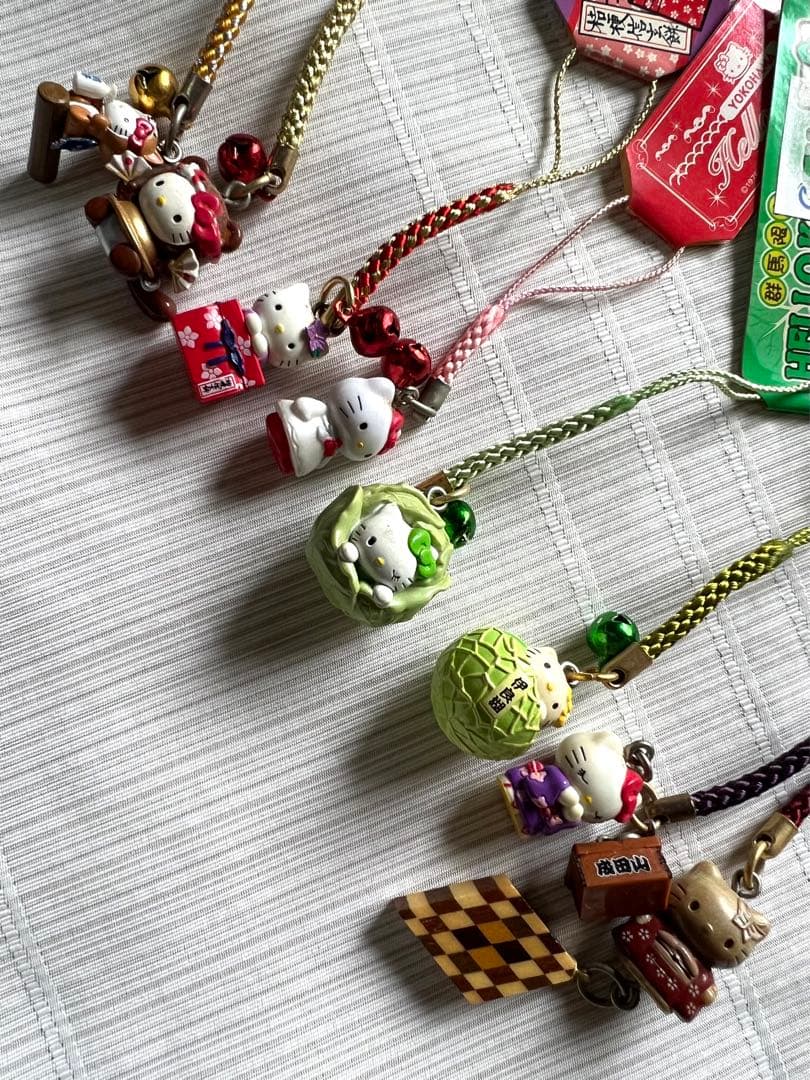 ご当地値付けキティちゃんストラップ 　（東）　38個　東日本　レア　希少