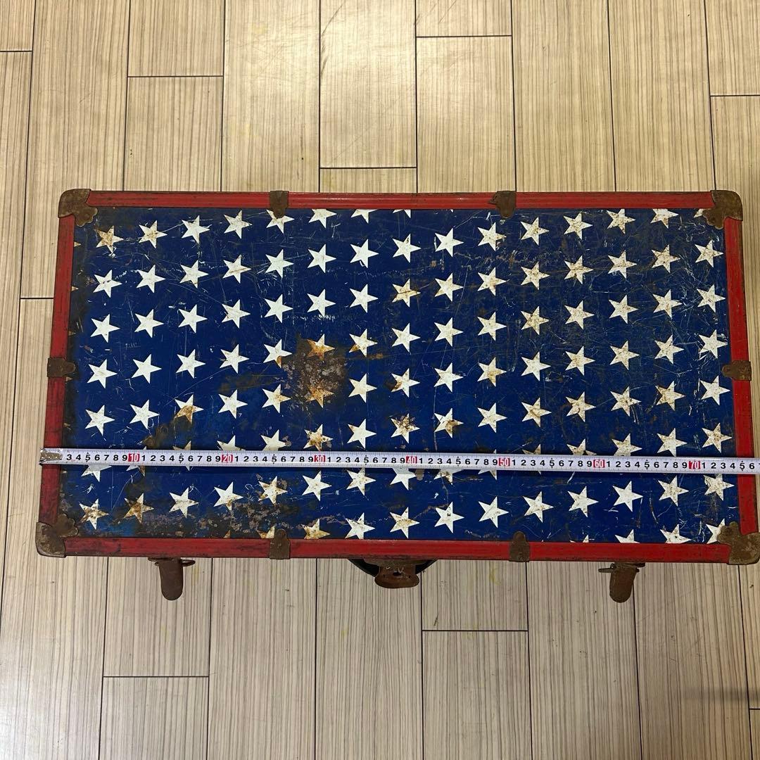 アメリカン ヴィンテージ 家具 アメリカ国旗 星条旗 トランク ボックス