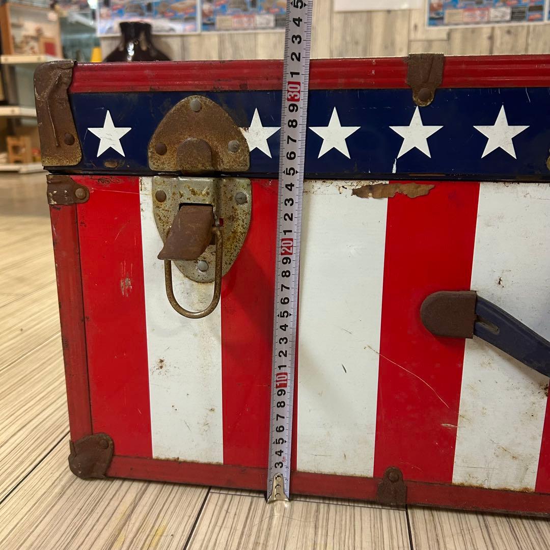 アメリカン ヴィンテージ 家具 アメリカ国旗 星条旗 トランク ボックス