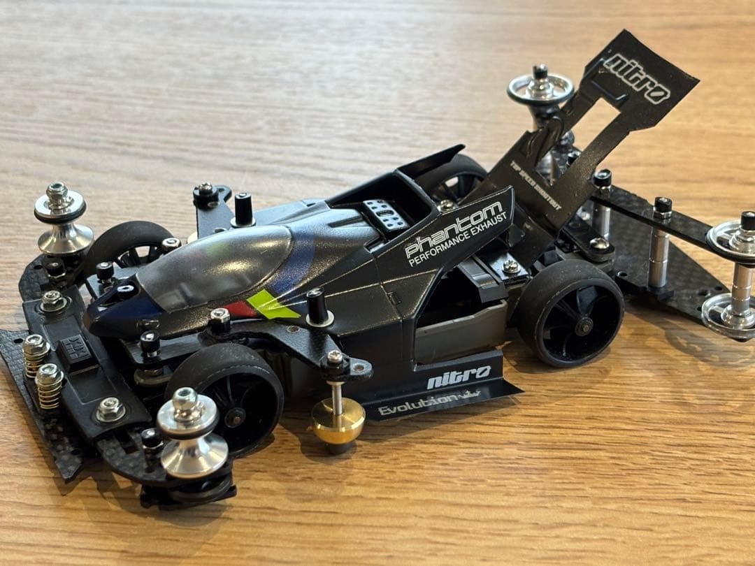 ミニ四駆完成品 MSフレキThunder shotフルカーボン 公式対応】ミニ四駆