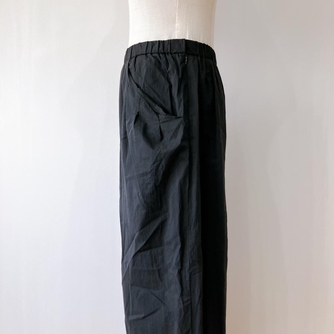 美品】 センソユニコ 慈雨 ウエストゴムワイドイージーパンツブラック