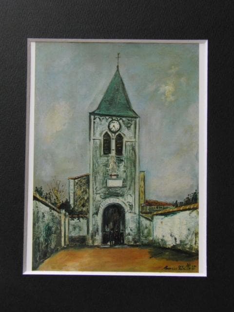 モーリス・ユトリロ、【ニーロンの教会】、希少画集画、状態良好