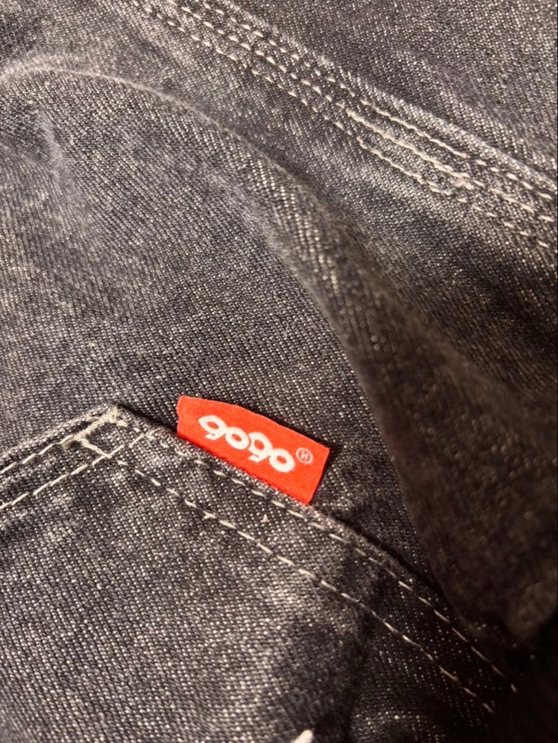 s*.様 King Logo デニムフーディー パーカー ヴィンテージ風 オーバ