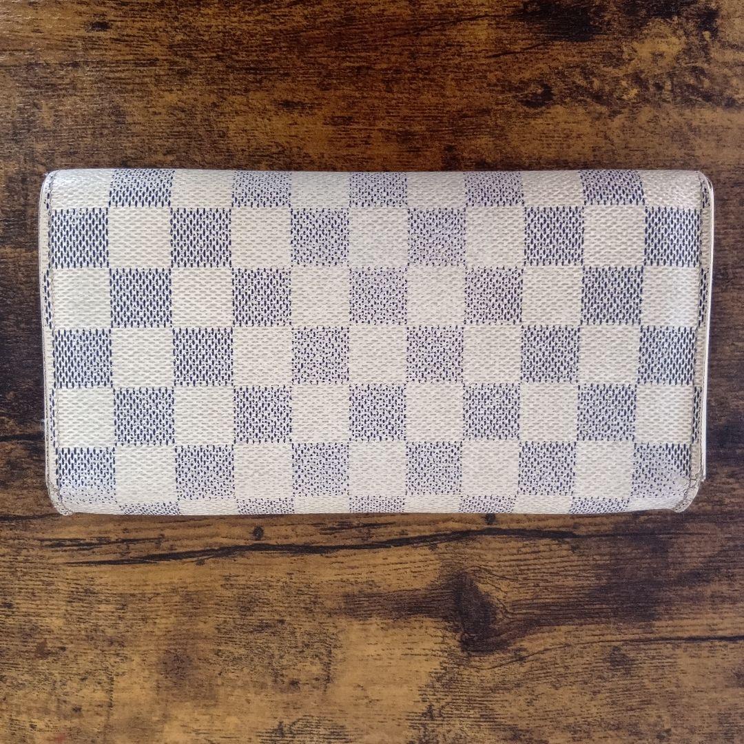 ルイヴィトン ダミエ アズール 長財布 ポルトフォイユ サラ - メルカリ