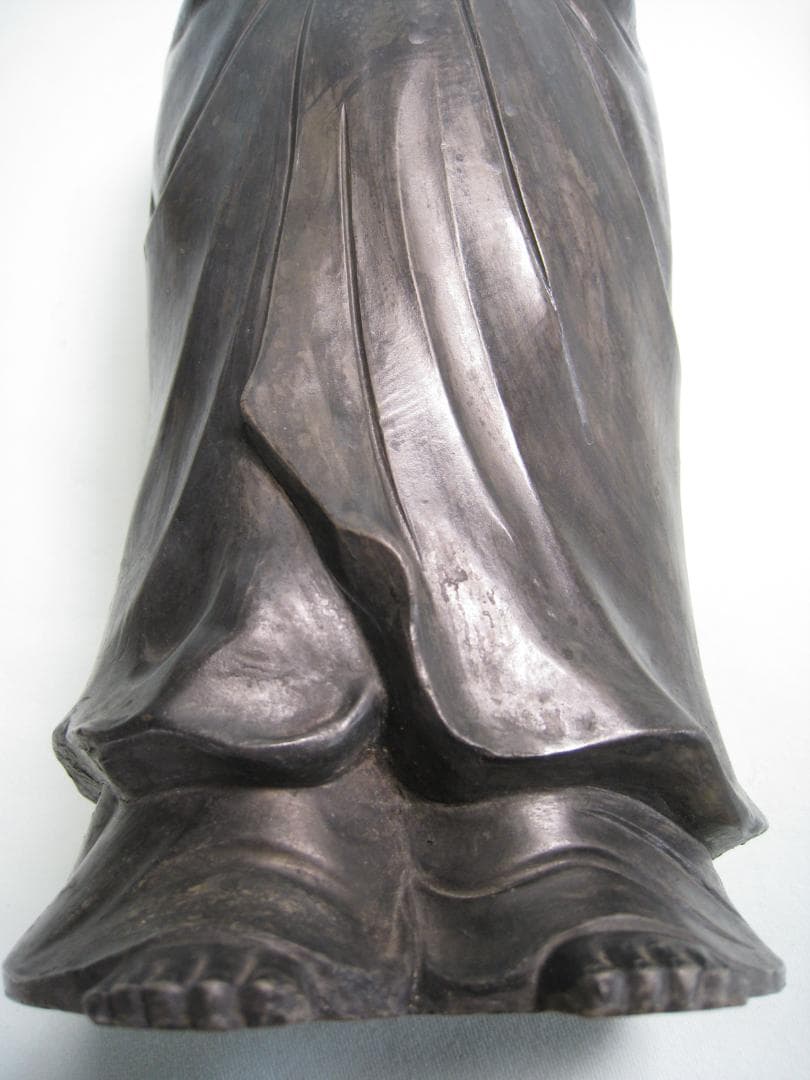 備前焼 【青備前達磨立像】稀少な青備前