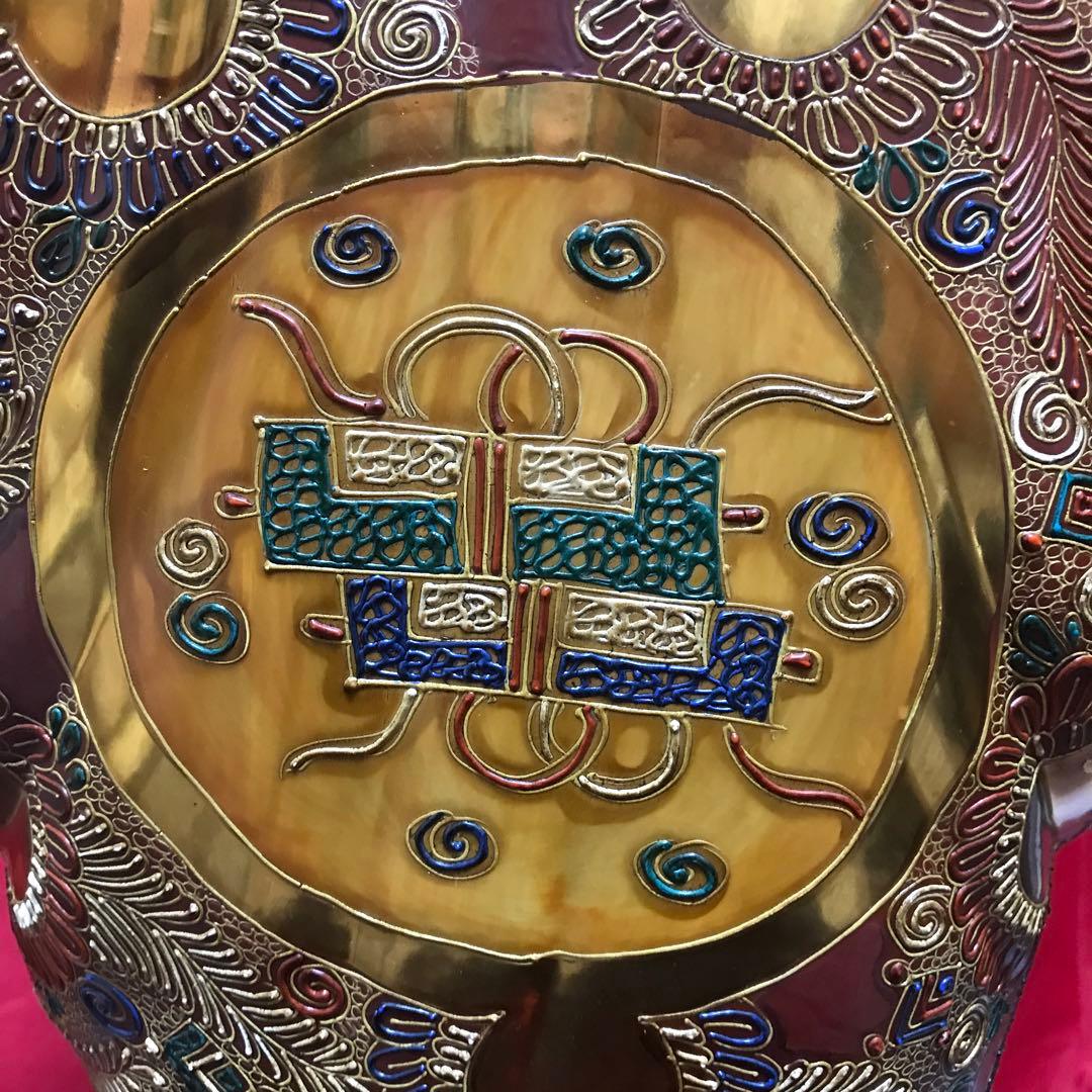 超驚愕‼️超大型‼️九谷焼達磨大師立像‼️摩訶不思議な御顔‼️正面厳顔