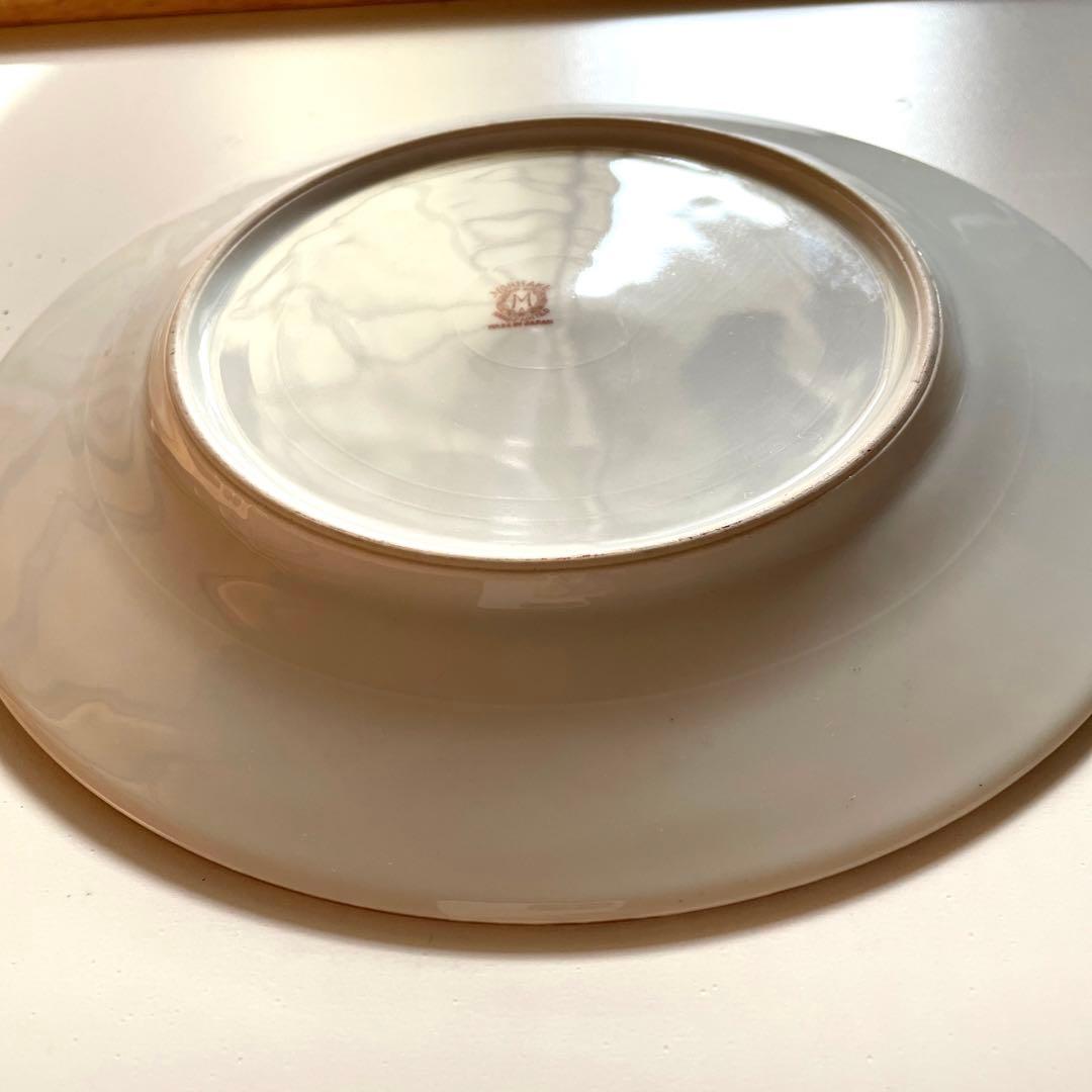 写実画清流魚＊1919年-1940年・22cm・金盛・金彩・オールドノリタケ