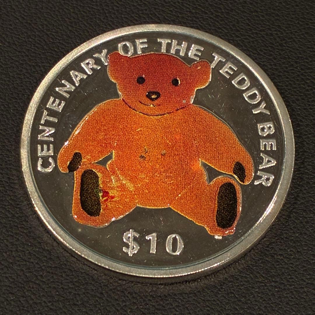 限定発行 テディベア生誕100周年 記念コイン 10ドル ミント社 Sv925