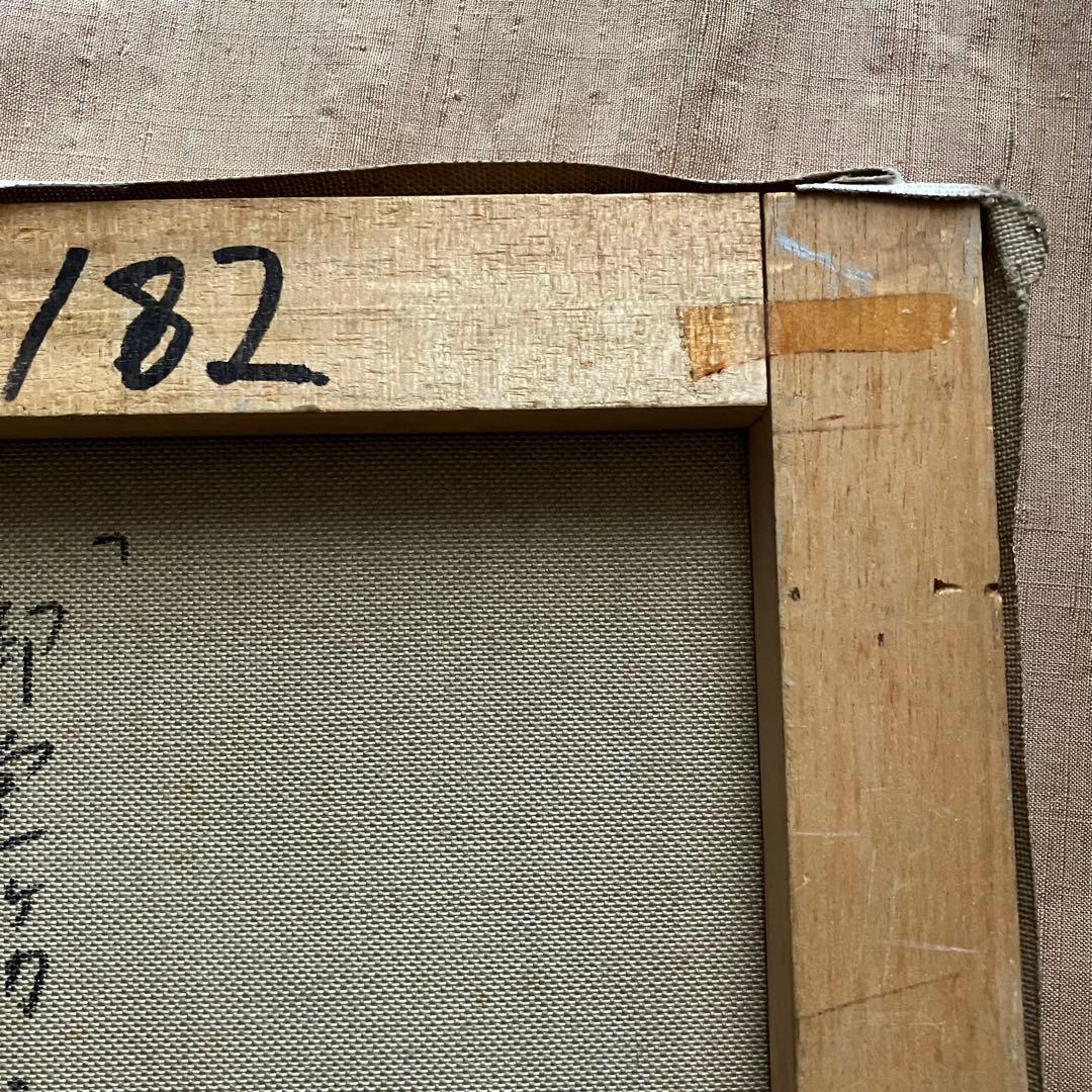 西岡清史　御堂筋にて　大阪　油彩　油絵　額なし