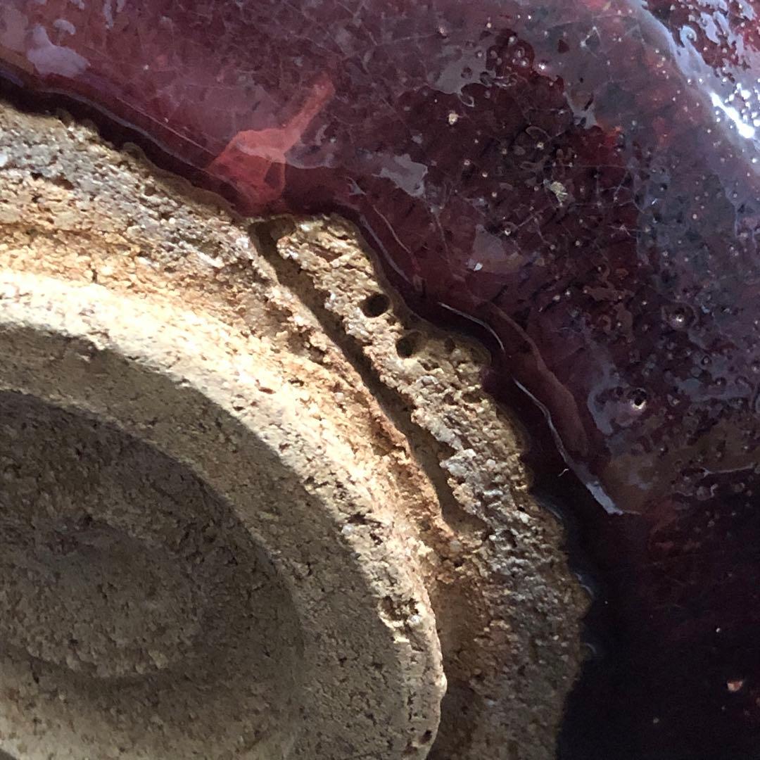 美しい古美術◼️蔵から宝石のルビーの様な美しい深紅の抹茶茶碗が出て来ました。