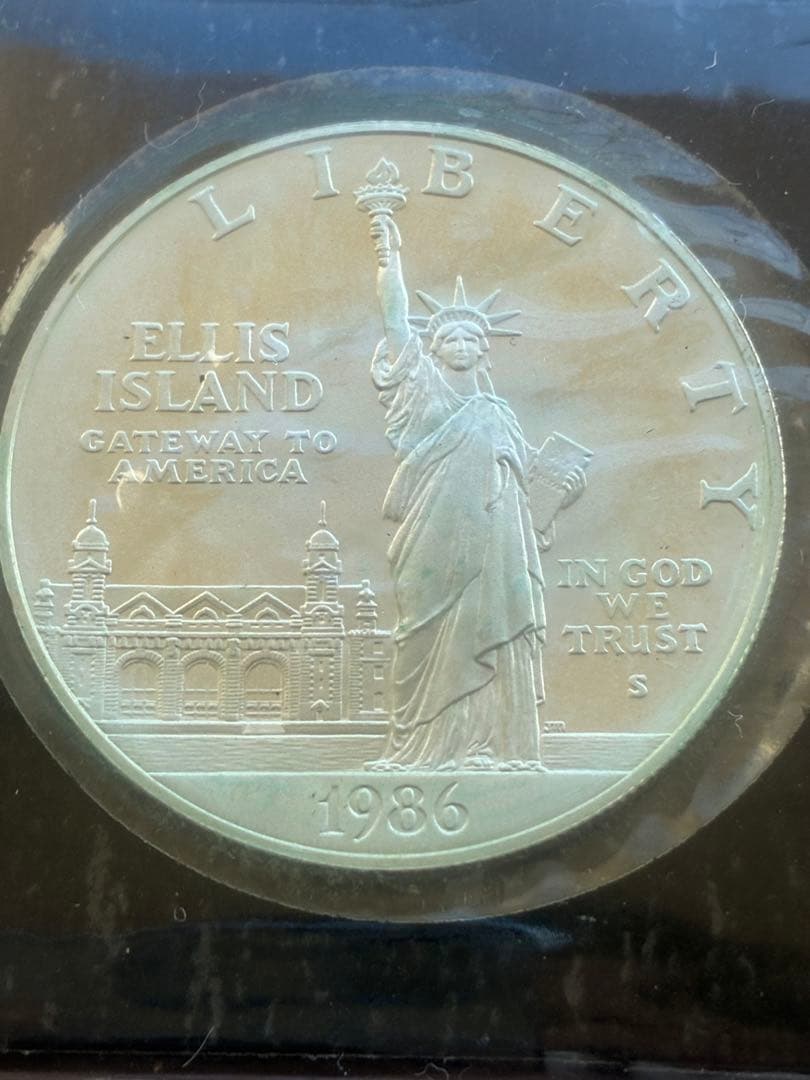 アメリカ銀貨 1986年 自由の女神 銀貨 フランクリンミント - メルカリ