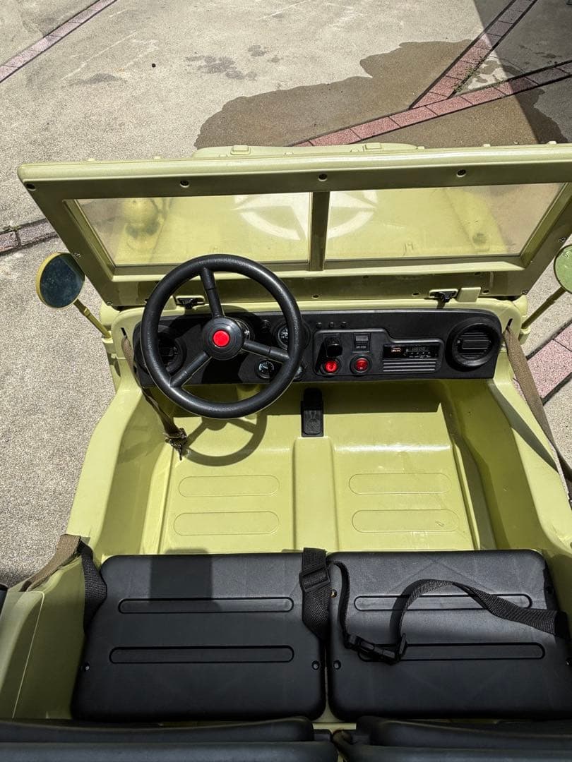 【大阪府引取限定】子ども用 電動乗用玩具 ミリタリー風トラック