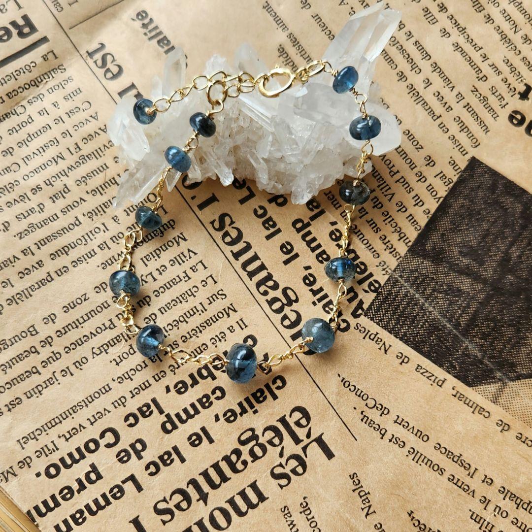 ✳️Q′sB✳️１４kgfサンタマリアカラーアクアマリンブレスレット