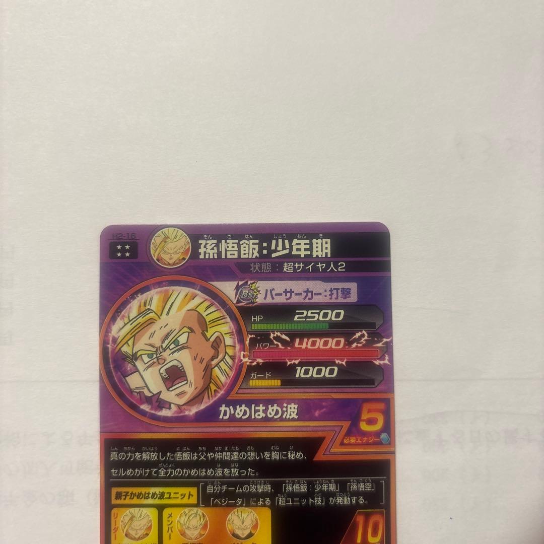 ドラゴンボールヒーローズ 孫悟飯 少年期 H2-16 旧弾