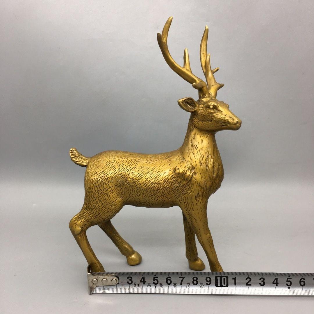 銅製 梅花鹿 応接間 玄関 引っ越し新居オフィス 招財 開運 風水 装飾品