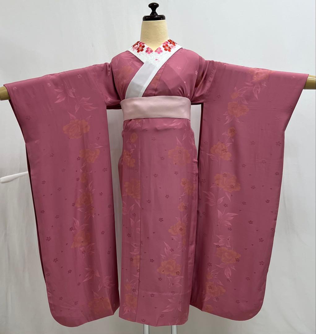 振り袖 フルセット 別誂長襦袢付 赤 成人式 金彩加工 刺繍入り 616