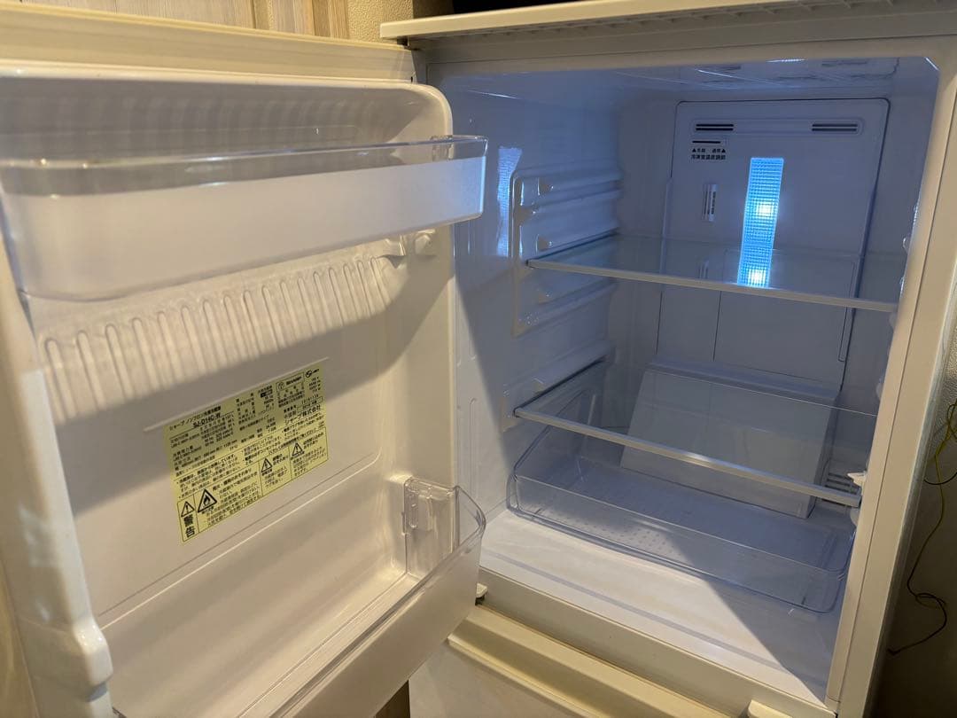 シャープ 冷蔵庫 SJ-D14C-W 137L 2ドア 右・左開き付け替えタイプ