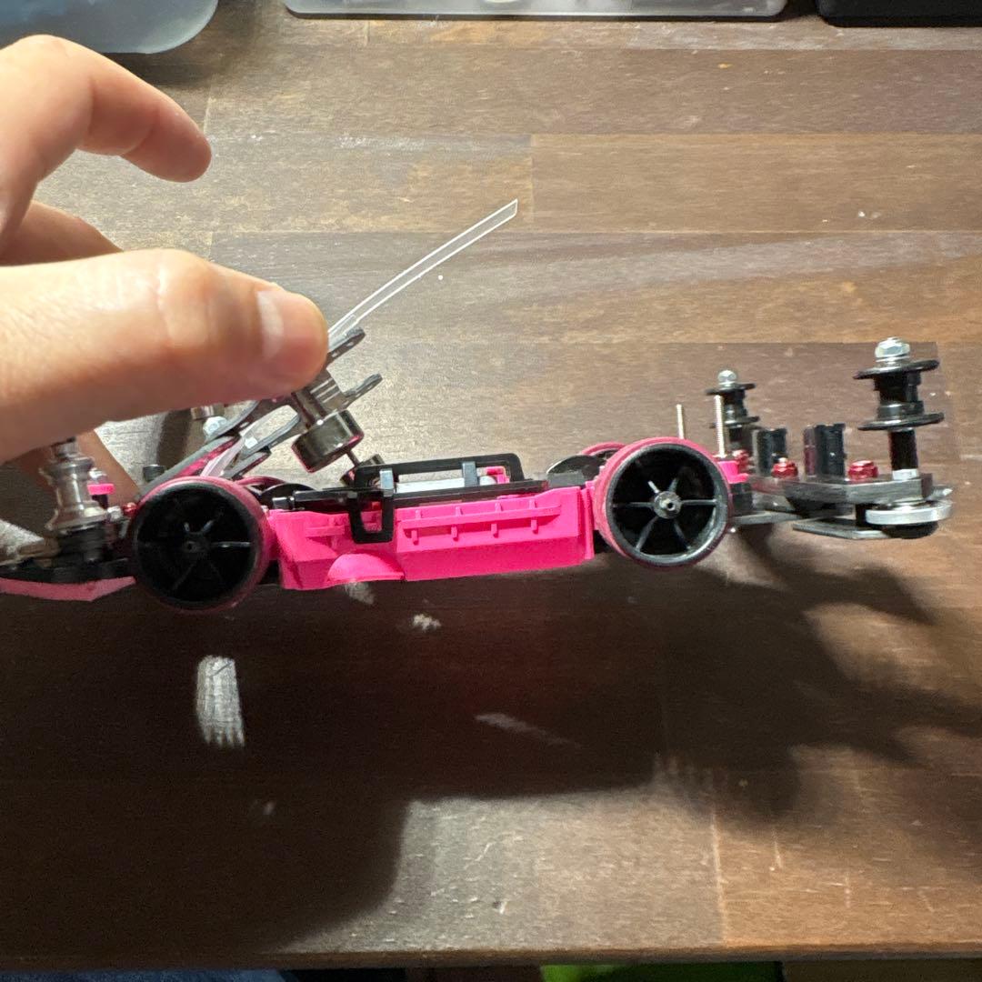 MSフレキ　ミニ四駆 ピンク　カーボン