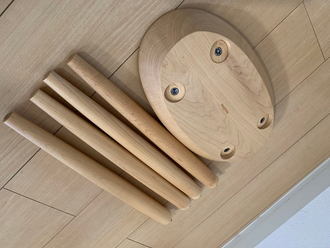 旭川家具　MUKU工房　コサイン　エントランススツール　メープル材