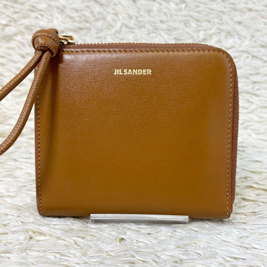 【未使用級】ジルサンダー GIRO クレジットカードパース キャメル L字