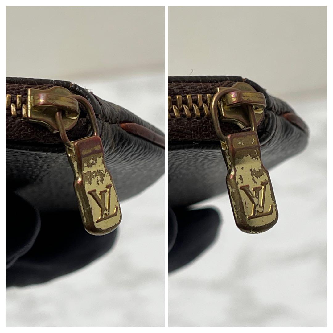 ルイヴィトン 小銭入れ ポルト モネ・ロン ケース ブラウン