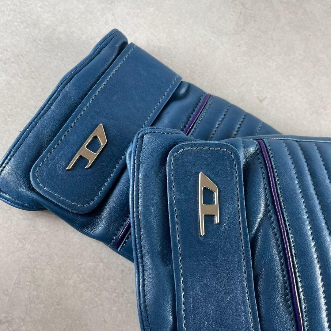 未使用 定価3.5万 ディーゼル Dロゴ バイカー レザーグローブ