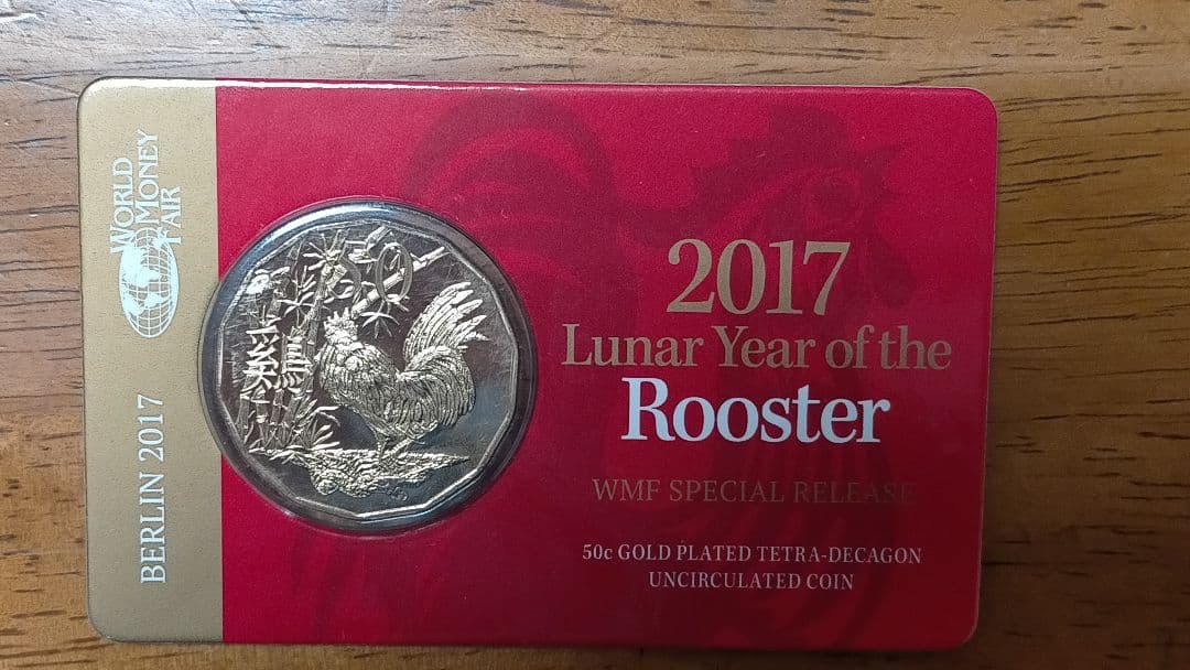 ☆。ブリスターパック入「オーストラリア 鶏図記念・2017」。