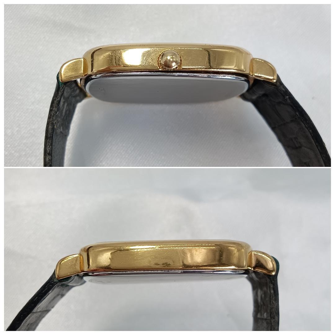 【電池交換済】LONGINES ゴールド スクエア 腕時計 メンズ 155710