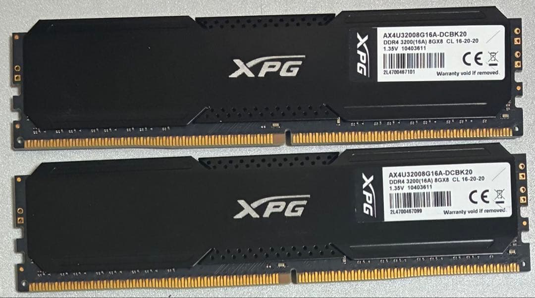 中古】DDR4-2666 16GB(8GB×2枚) PATRIOT