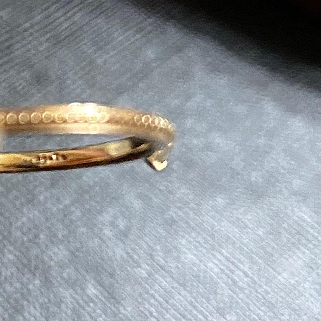 agete アガット K10 0.03ct ダイヤモンド リング 5号 ピンキー