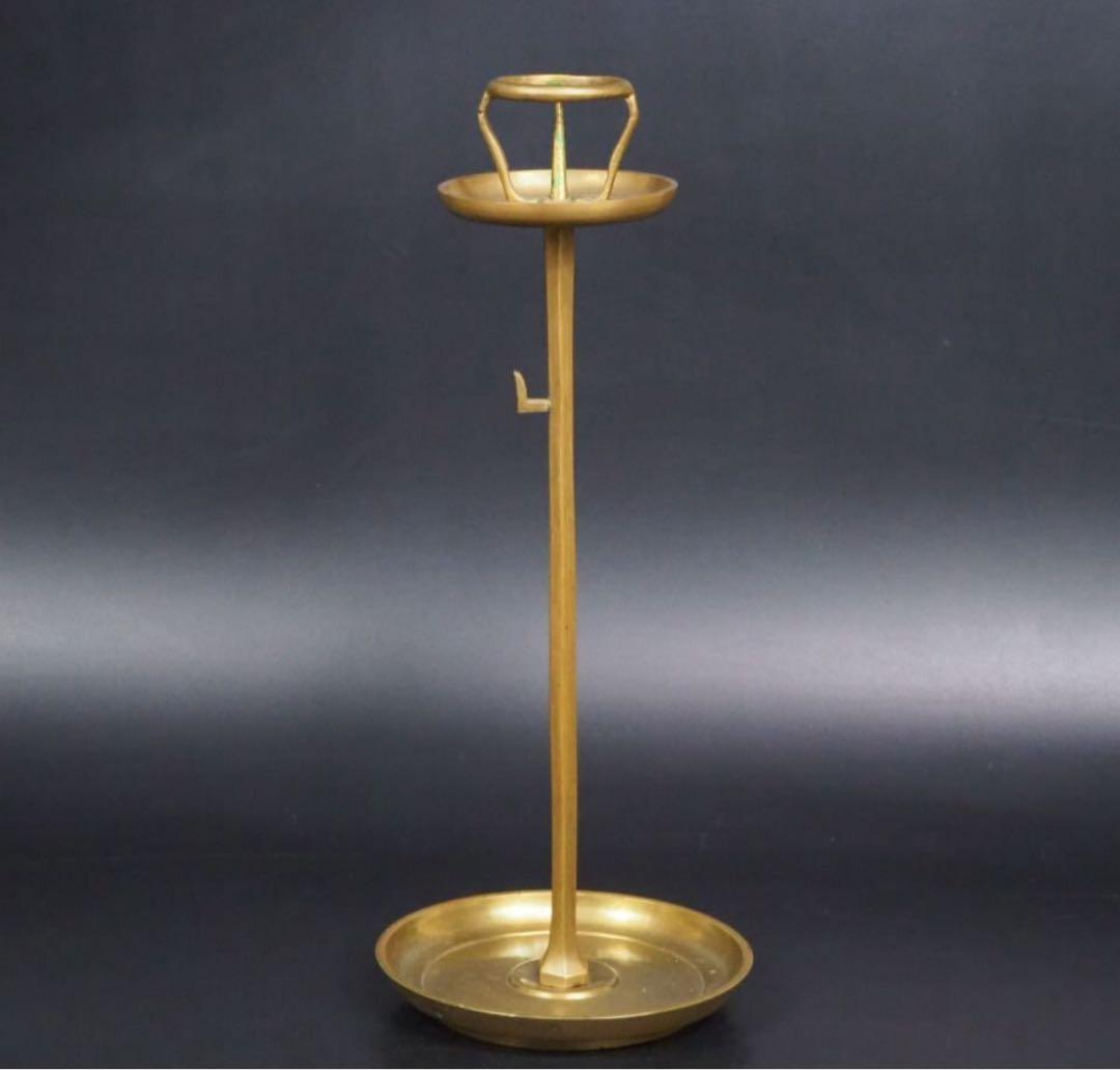 送料無料時代物手造り銅製燭台高さ32.5ｃｍ検/茶壺古錫玉川堂高岡佐渡銅器龍文堂 送料無料 江戸時代 紫斑銅古銅水滴 検/茶壺古錫玉川堂高岡銅器龍文堂亀