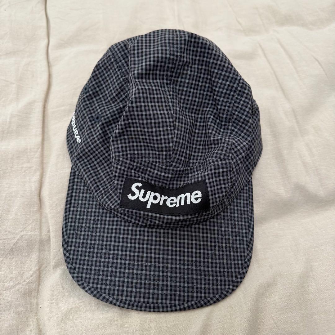 Supreme Cordura Plaid Camp Cap ブラック 25ss - メルカリ