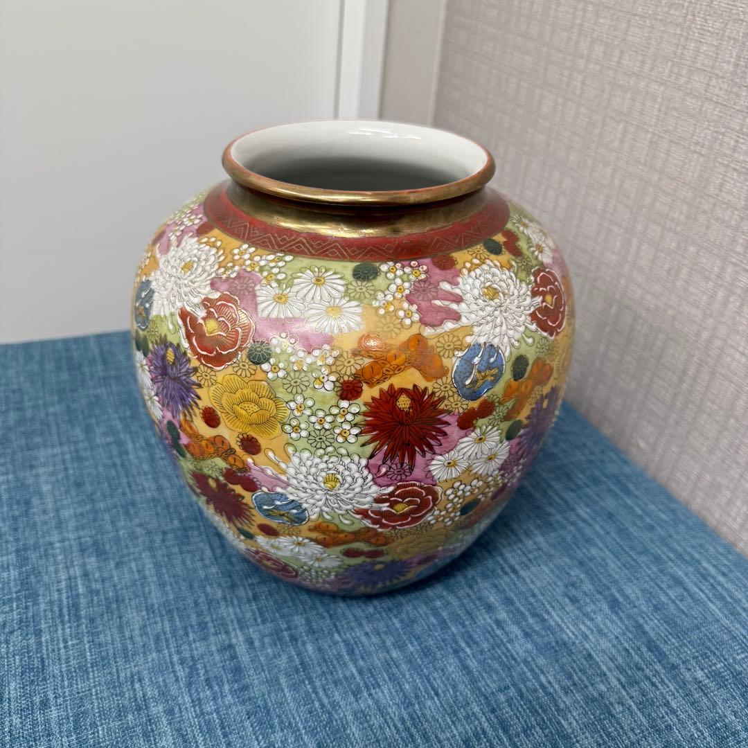 九谷焼 花瓶 花器 壺 陶器 華道