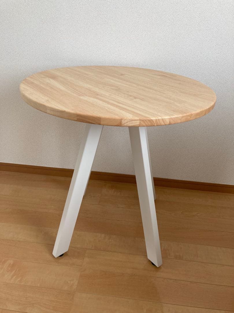 THE CAFE TABLEラバーウッド70cm面取り加工 Kanademono