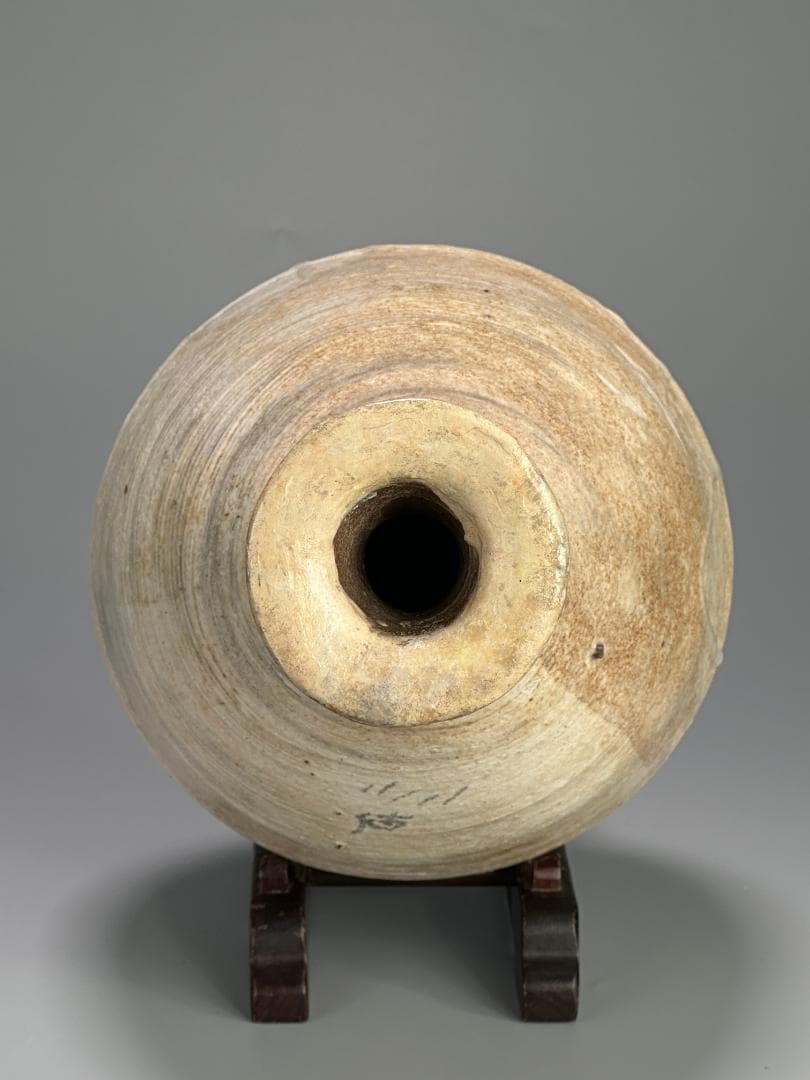 韓国美術 李朝時代 15～16世紀 李朝中期 刷毛目花瓶 華道具