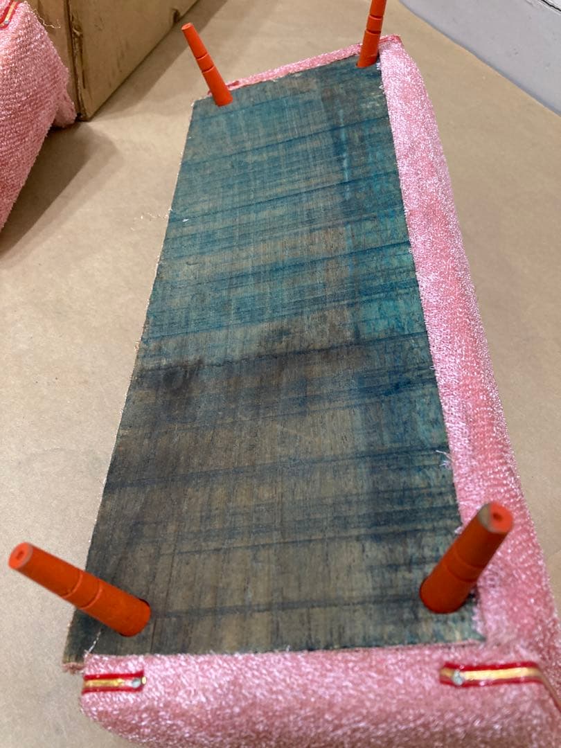 希少 JUNPO TOY ミニチュア家具 ソファ＋テーブル椅子セット　昭和レトロ