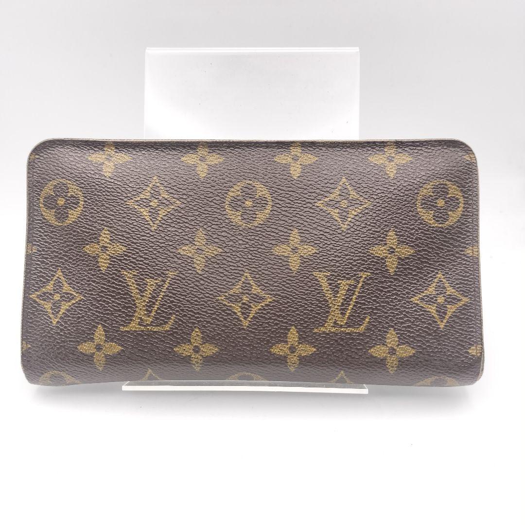 ルイヴィトン　長財布　財布　ポルトモネジップ　モノグラム　ブラウン