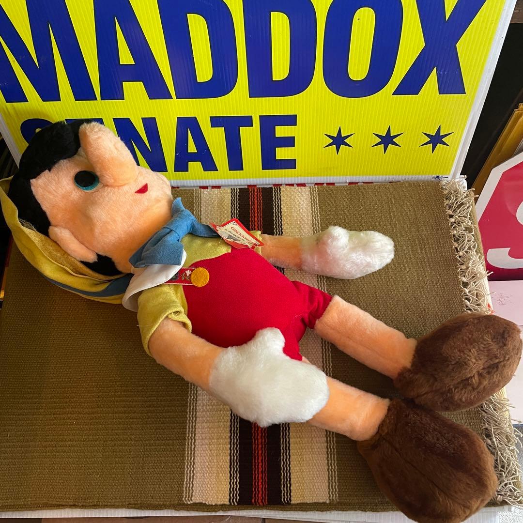 レアBIG！70's ウォルトディズニーピノキオ人形 アメリカアンティークUSA