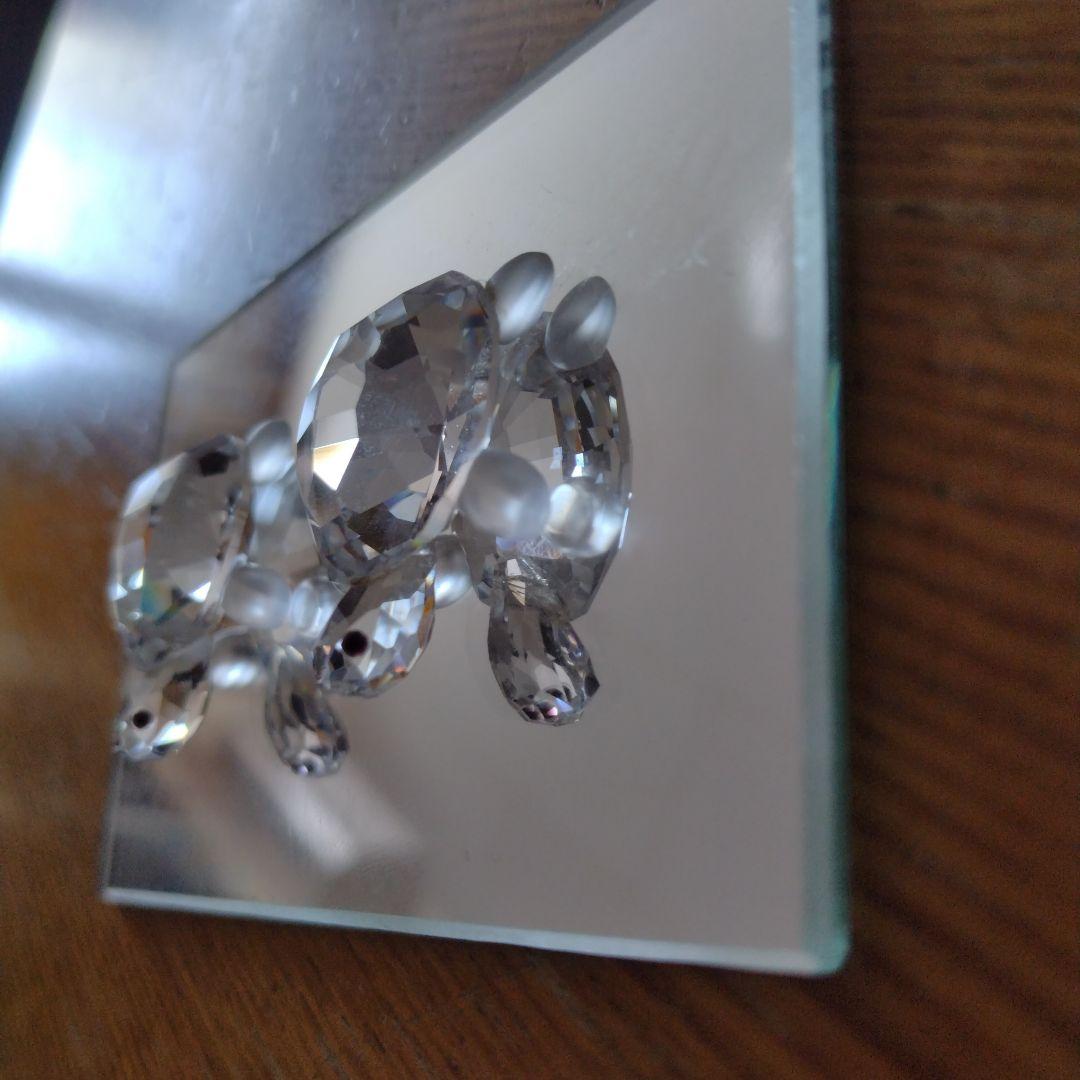 SWAROVSKI】子亀の置物 2個セット（説明書、お買上証明書、台座の