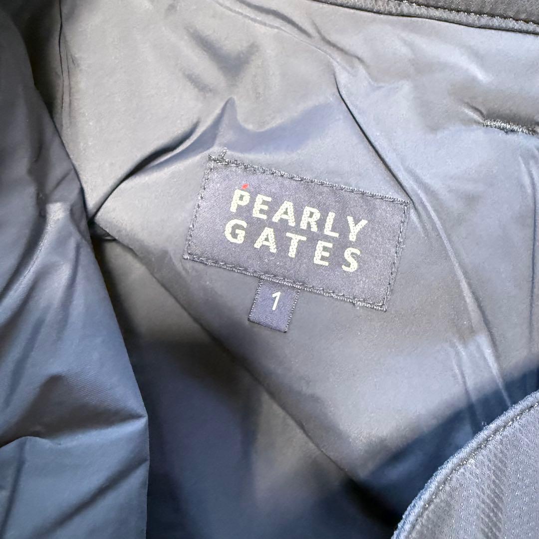 【パーリーゲイツ】美品 中綿パンツ ネイビー ワッペン 1サイズ レディース