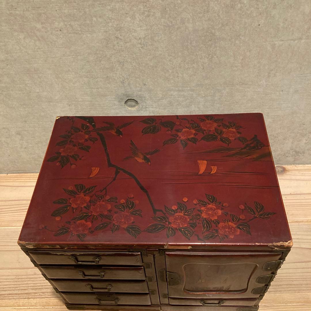漆塗り 小箪笥 アンティーク　当時物　昭和レトロ　和箪笥 和家具　骨董