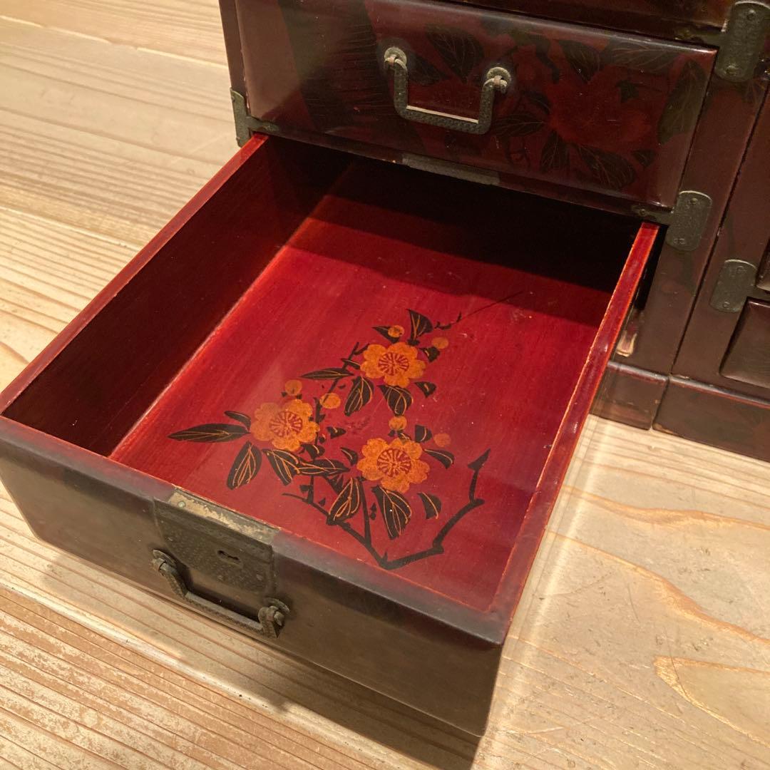 漆塗り 小箪笥 アンティーク　当時物　昭和レトロ　和箪笥 和家具　骨董