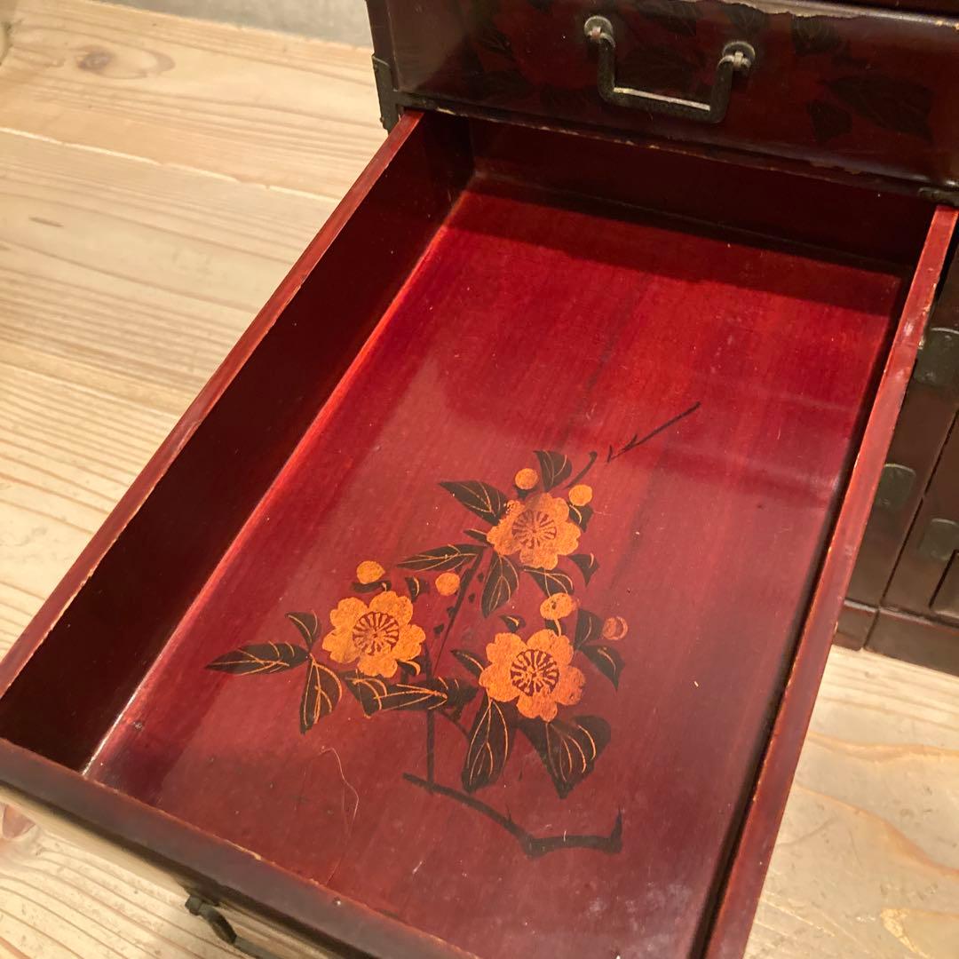 漆塗り 小箪笥 アンティーク　当時物　昭和レトロ　和箪笥 和家具　骨董