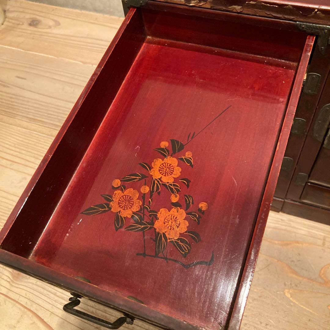 漆塗り 小箪笥 アンティーク　当時物　昭和レトロ　和箪笥 和家具　骨董