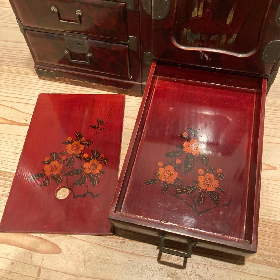漆塗り 小箪笥 アンティーク　当時物　昭和レトロ　和箪笥 和家具　骨董