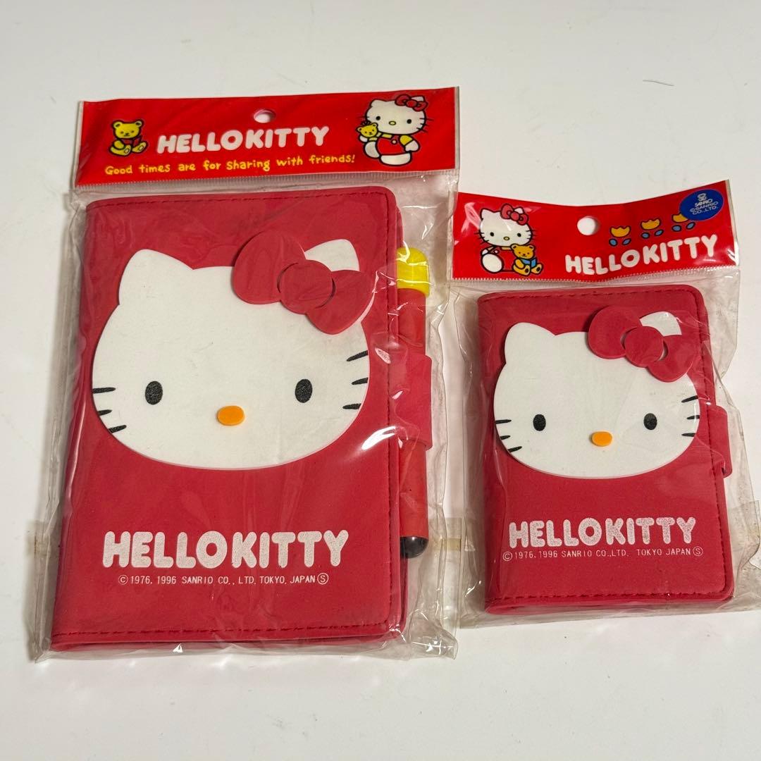 未開封＊ハローキティ手帳　1996年製旧ロゴ　当時物　平成レトロ 2個 激レア！ハローキティ平成レトロ フラワーキティ 90年代 らくがき帳 2