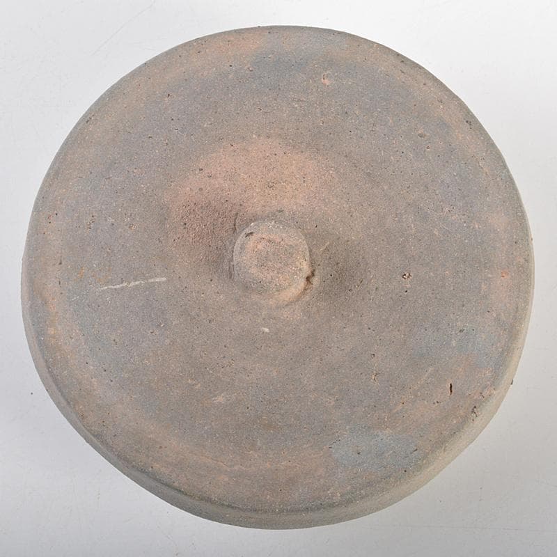 朝鮮美術　須恵器　新羅土器　新羅無釉土　合子　盒子　時代箱付　V　R7091