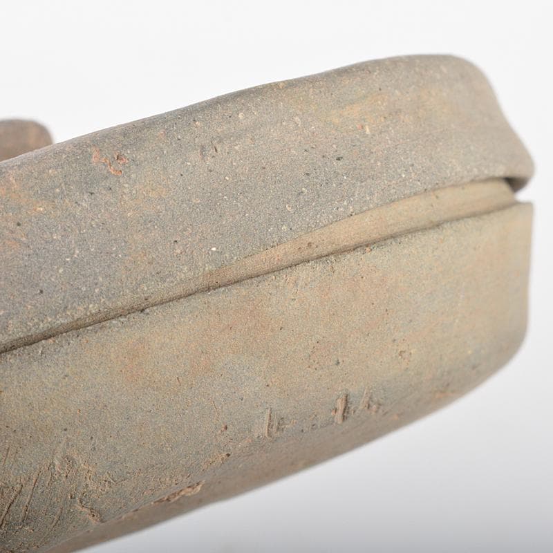 朝鮮美術　須恵器　新羅土器　新羅無釉土　合子　盒子　時代箱付　V　R7091